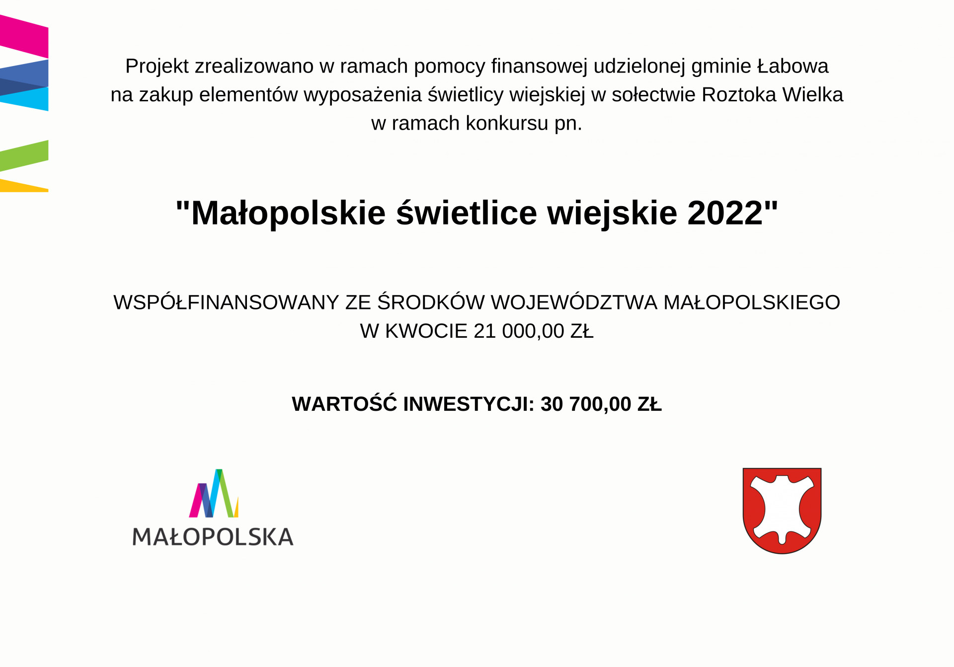 Małopolskie Świetlice Wiejskie 2022 - Link otwierany w nowym oknie Małopolskie Świetlice Wiejskie 2022